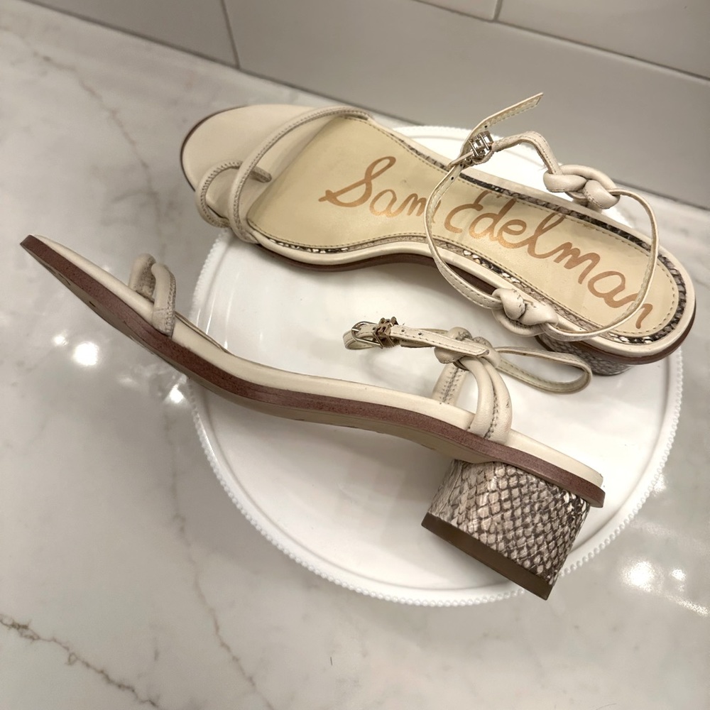 Sam Edelman Python And Nude Pump Heels - image 1